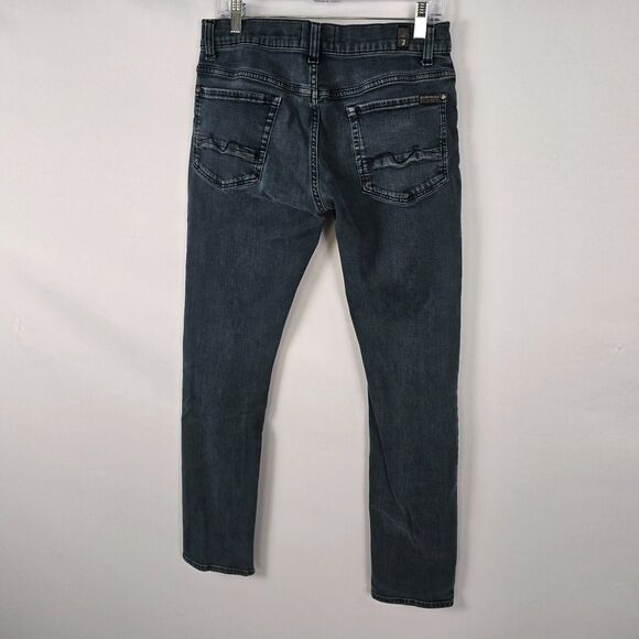 7 For All Mankind Jeans Men's 31 x 32 Blue Ronnie Luxe Performance Dk Wash Fade - Picture 15 of 16